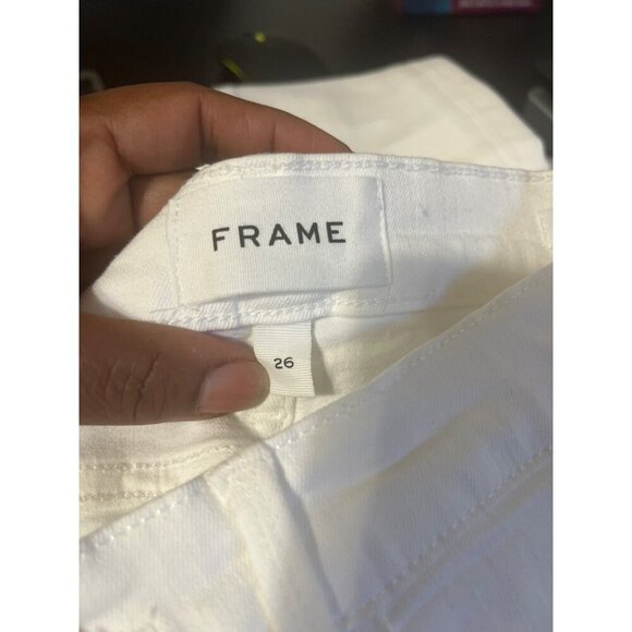 FRAME Jeans Ankle Le High Skinny White size 26 - Picture 5 of 14